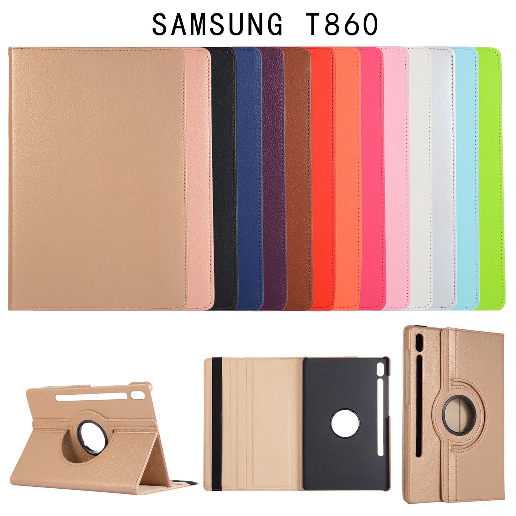 For Samsung Galaxy Tab S6 10.5 &quot;(2019) SM-T860 SM-T865 Tablet Flip Cover Fashion 360° Rotating Stand Leather Case Casing Pelindung Shockproof