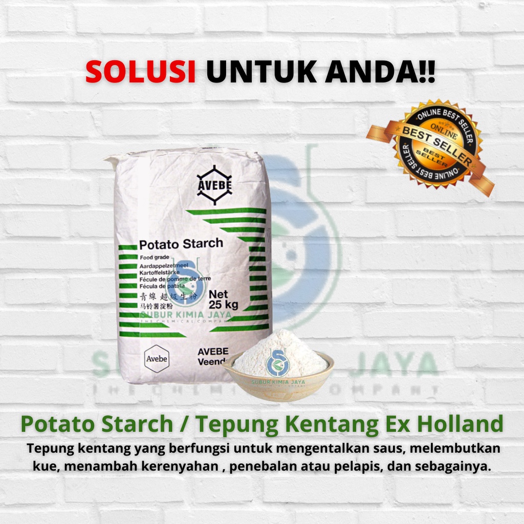 

LAKU Potato Starch AVEBE Holland Belanda Halal / Tepung Kentang Kemasan Zak