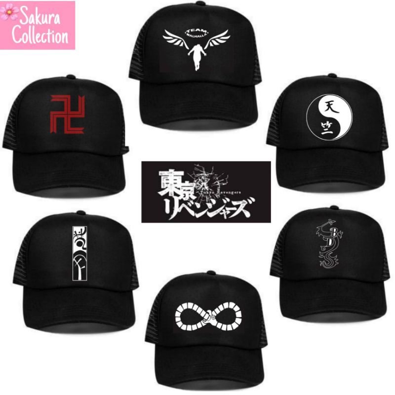 Snapback topi TOKYO REVENGERS TEAM MANJI VALHALLA BLACK DRAGON TENJIKU MOEBIUS BONTEN pria wanita dewasa tee distro player youtuber trucker logo tulisan caps hat jaring hitam baseball olahraga sport sporty premium pria wanita dewasa unisex TERLARIS Murah