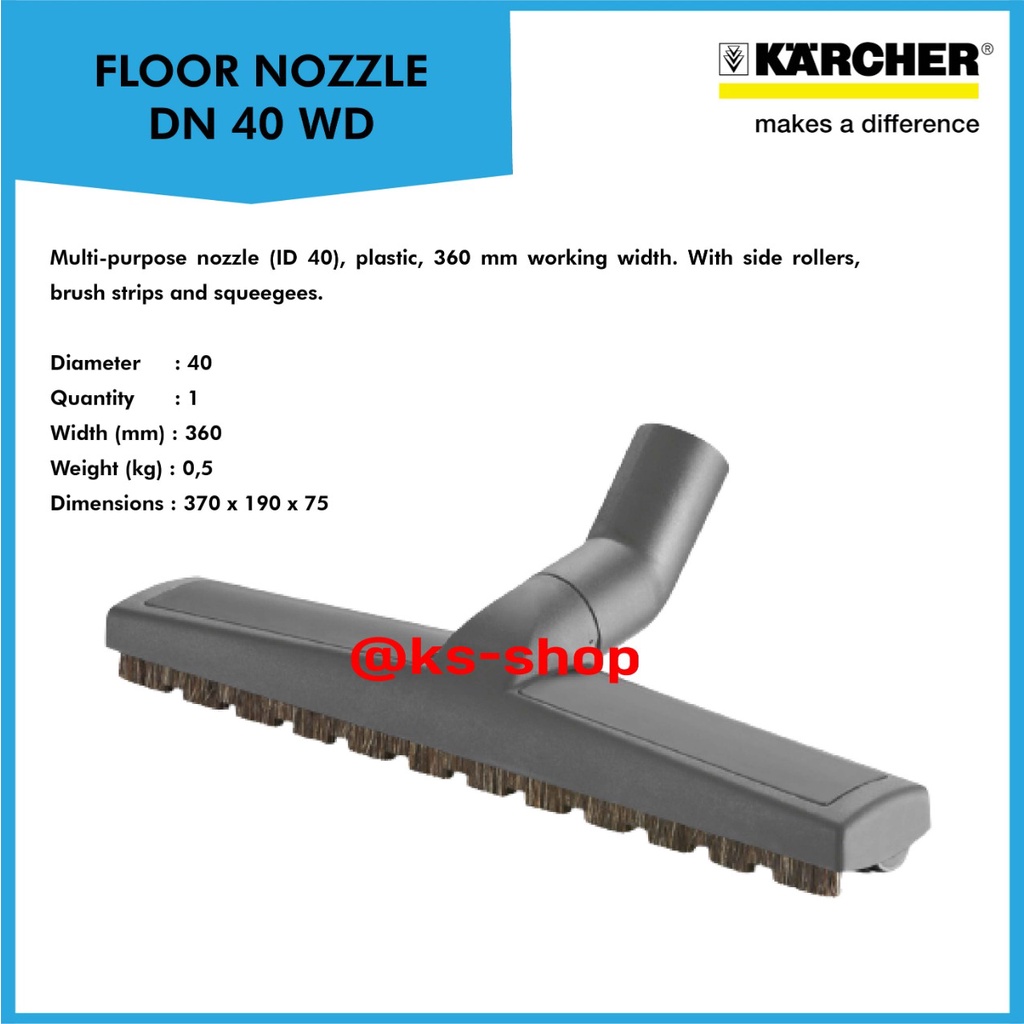 Karcher Floor Nozzle Wet & Dry Professional Vacuum Cleaner | Karcher | Floor Nozzle DN 40 For Vacuum