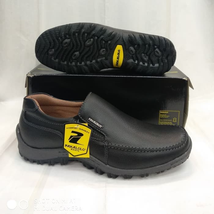 Sepatu kulit pakalolo N 8815 black.sepatu pakalolo
