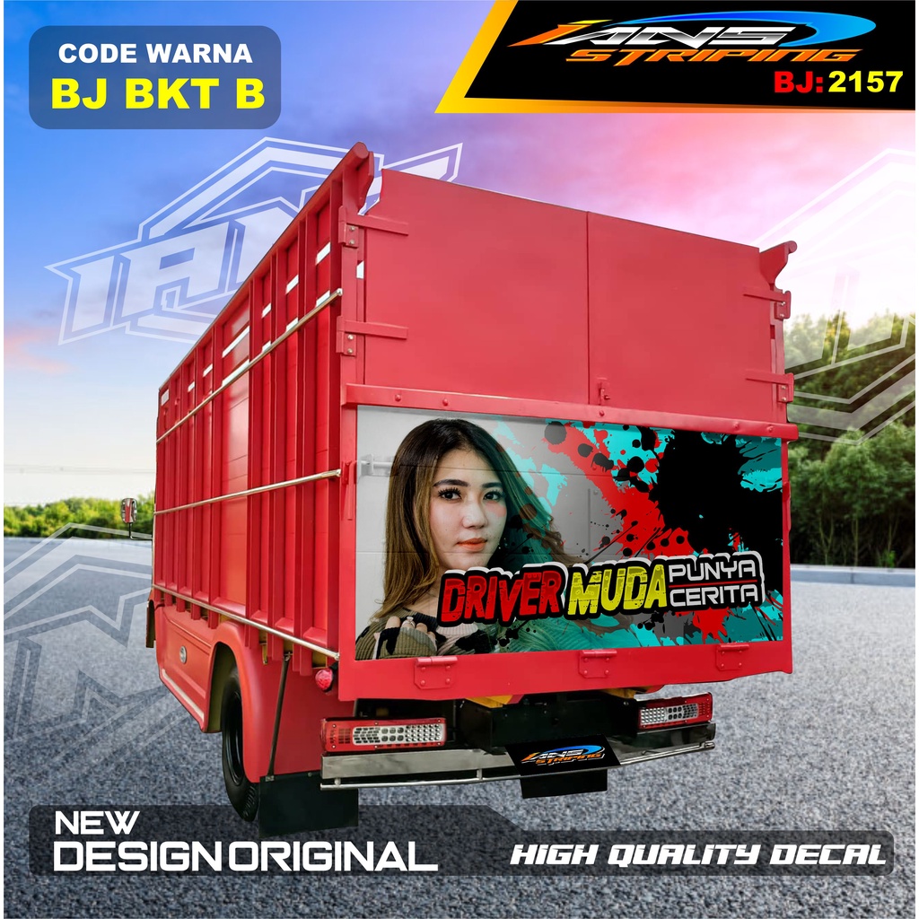 DECAL STIKER VARIASI BAK BELAKANG TRUK CANTER / STIKER BELAKANG TRUK RAGASA,UMPLUNG / STIKER BAK BELAKANG TRUK DINA,FUSO