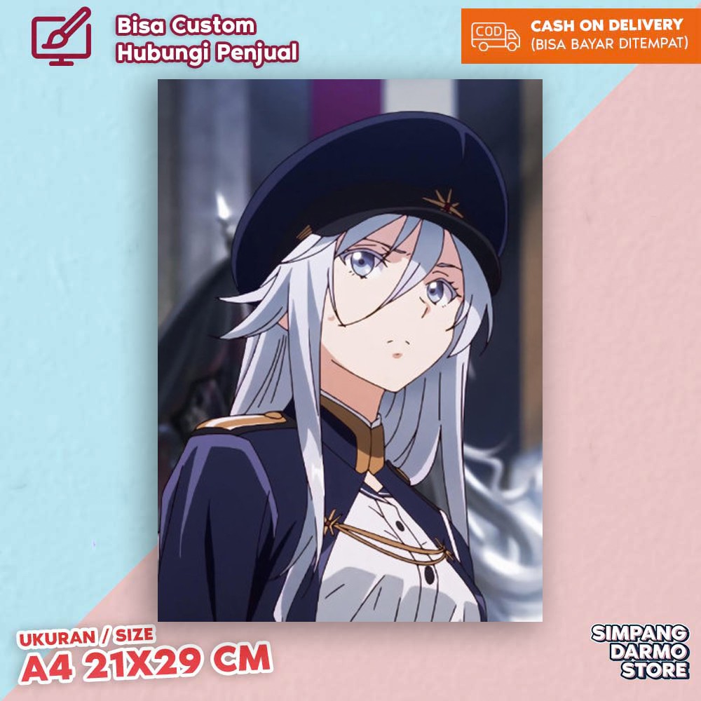 Poster 86 EIGHTY-SIX Shin Undertaker Lena Vladilena Milizé Ukuran A4 21x29 cm Hiasan Dinding Wibu