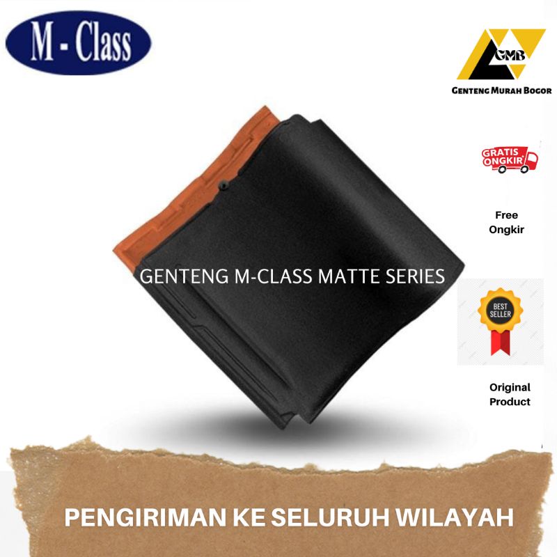 Genteng M-Class Kenteng Keramik Murah Bagus Atap Rumah Keren Bagus - Matte Black