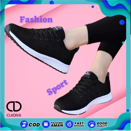 Kembali Bersekolah Sepatu Sekolah Wanita Sapatu Senam Sneakers Spatu Sport Olahraga Jogging Running Zumba Perempuan Cewe Cewek FSH157