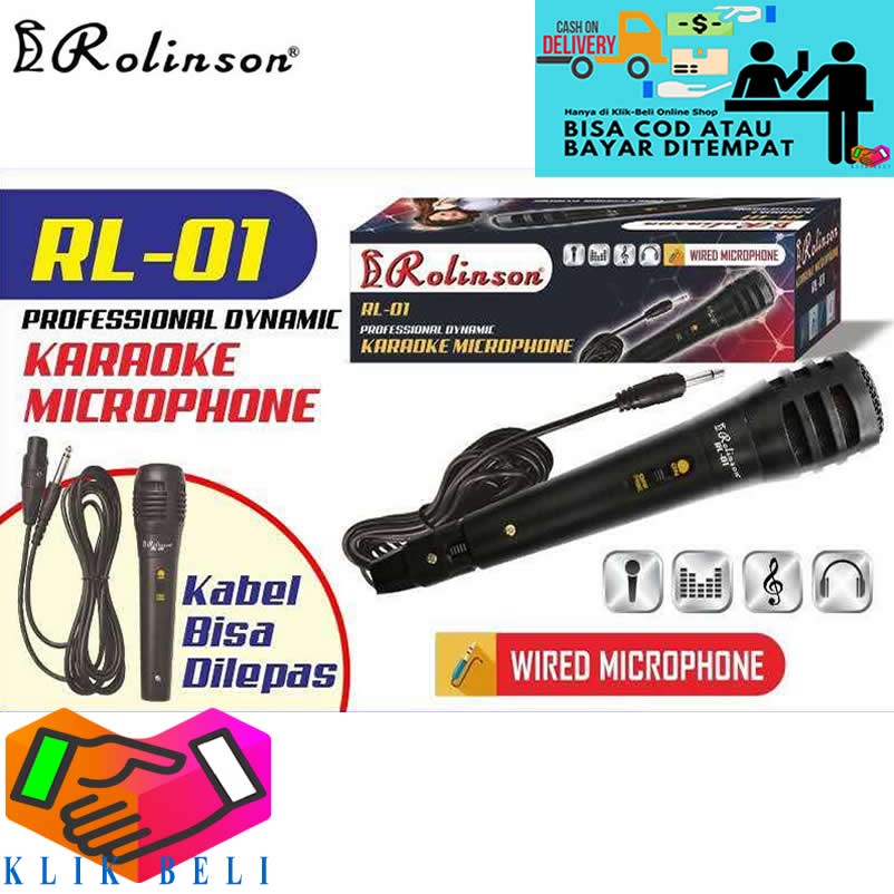 Mikrofon Karaoke RL-01 Mic Kabel Mix Rolinson Microphone