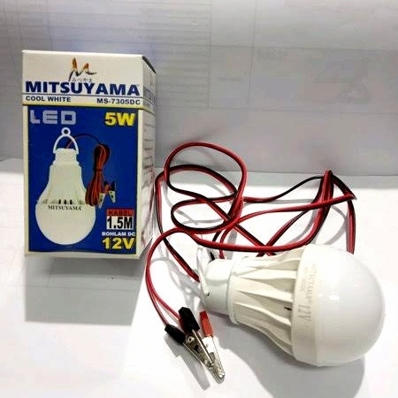 Bohlam AKI Led DC 12V Mitsuyama 5W LAMPU Putih MS-7305