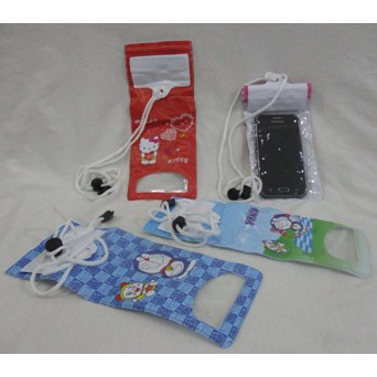 Sarung Kantong HP Anti Air HelloKitty Doraemon/Tempat HP Karakter