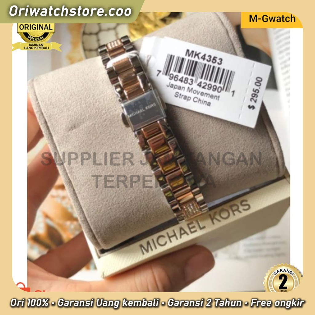 TERLARIS MICHAEL KORS MK 4353 JAM TANGAN WANITA SILVER RSEGOLD SIZE 34MM MG STORE