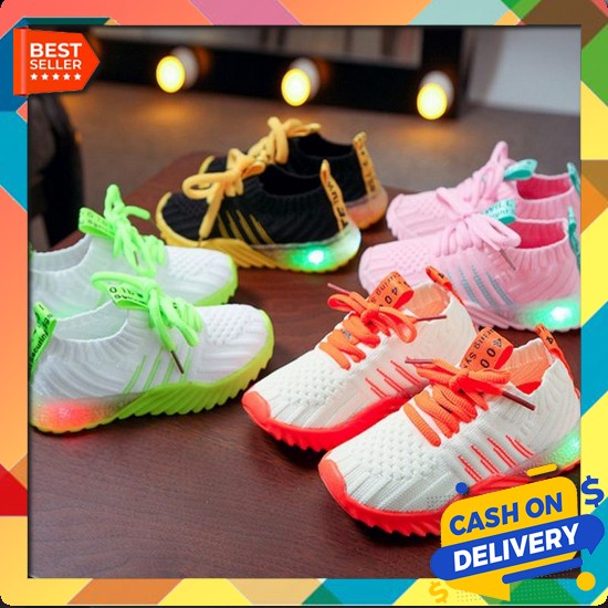 Sepatu Sneakers Lampu Led Anak Usia 1 2 3 4 5 6 Tahun / Sepatu Kets Ta Sepatu Anak Laki Laki Nyala