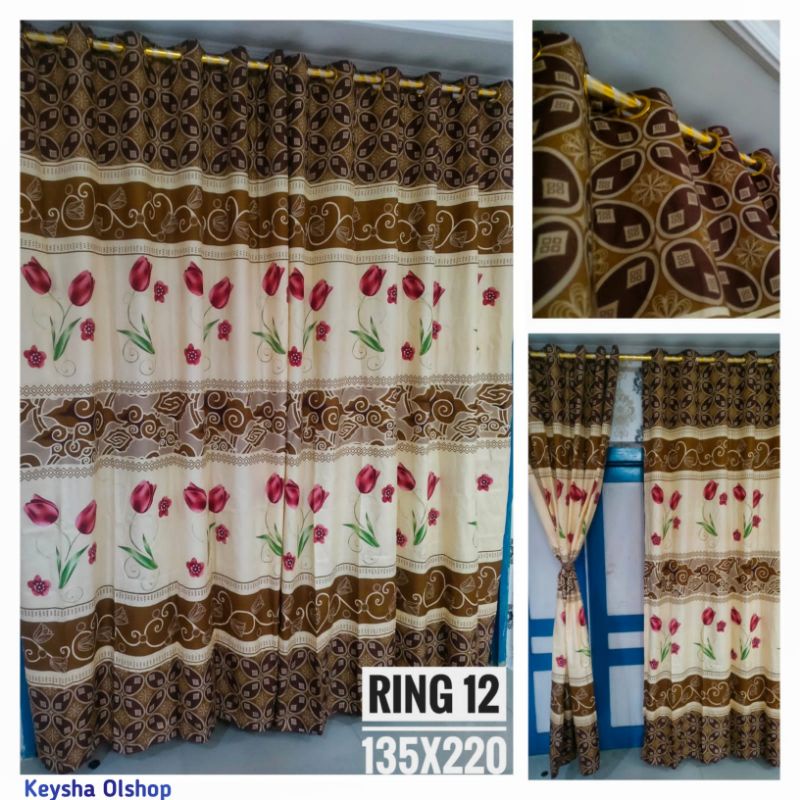 gorden ring | gorden minimalis | gorden smokring motif bunga mawar | gorden warna merah ,putih , pin