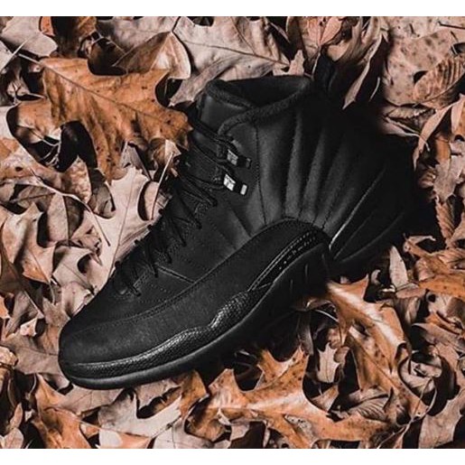 jordan 12 all black winter