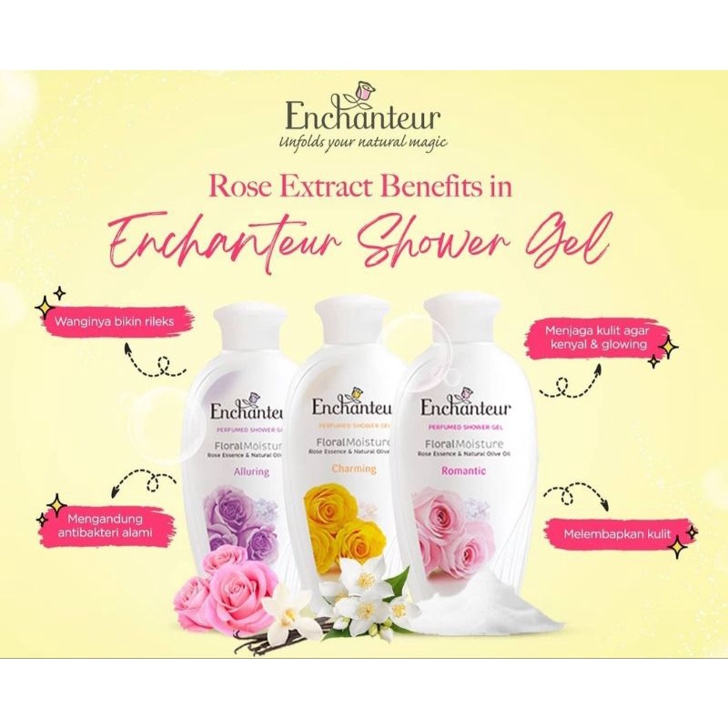 Enchanteur Shower Gel parfumed 200ml - Sabun Mandi