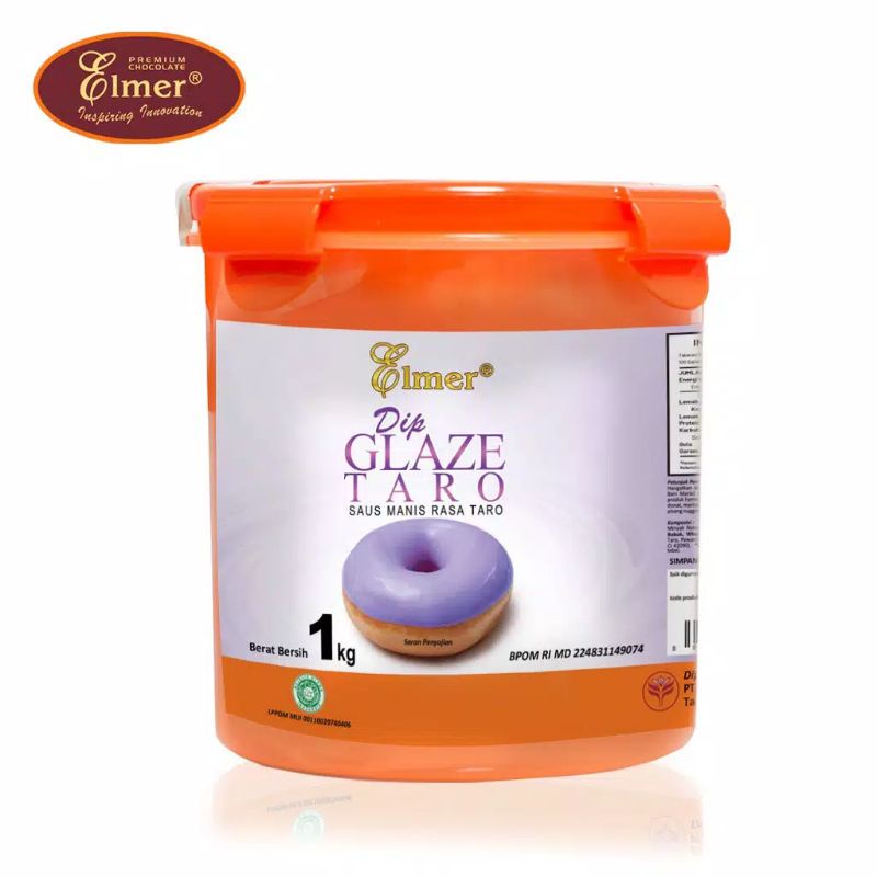 Elmer Dip Glaze 1kg All Variant (Dark, Tiramisu, Cappuccino, Green Tea, Cheese, White, Taro)