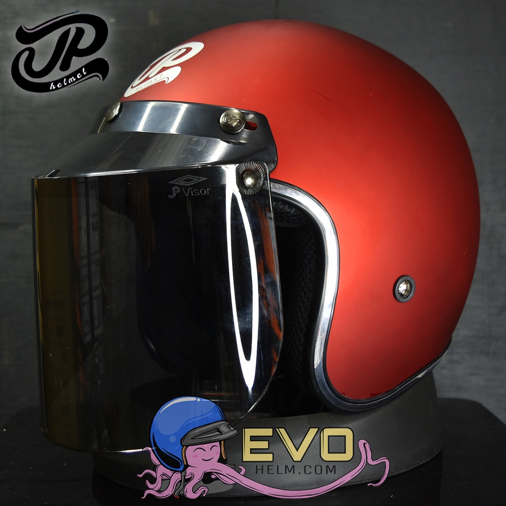HELM JP RETRO JP NEW BIGIE ORIGINAL WARNA LENGKAP BISA REQUEST KACA - HELM BOGO JP NEW BIGIE RETRO