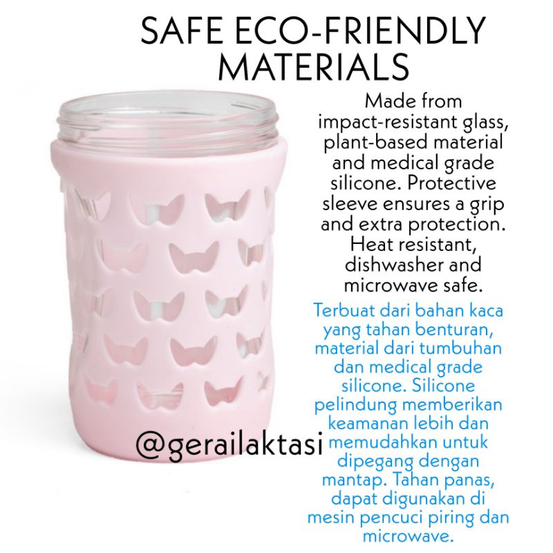 Herobility Glass Baby Bottle Double Anti Colic System ECO HERO BOTTLE