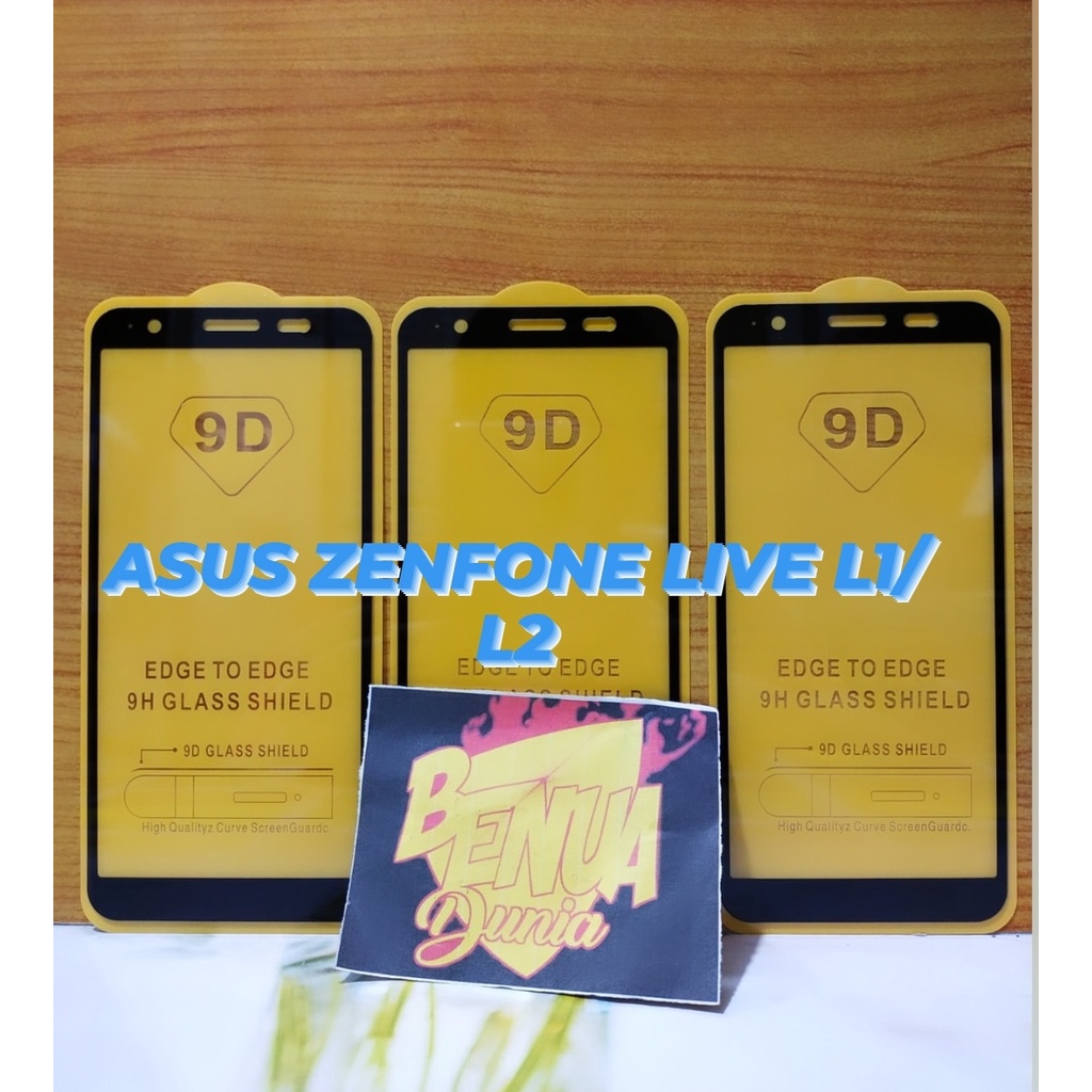 ANTI GORES KACA ASUS ZENFONE LIVE L1/L2 - TEMPERED GLASS FULL LEM 9D TEMPER GLASS ZENFONE LIVE L1/L2  - BD