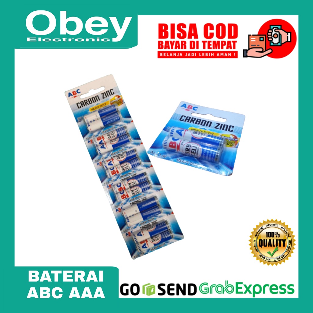 BATU BATERAI ABC BIRU AAA/A3/R3 per 2 pcs