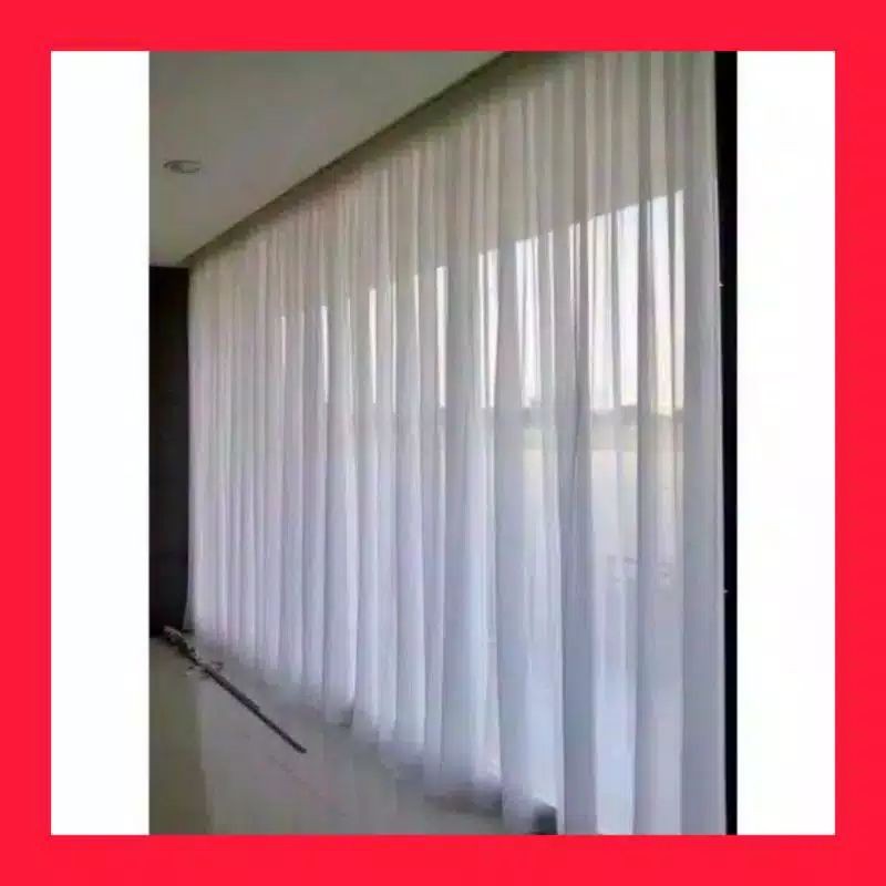 Gorden Fitras Vitras Putih Polos Transparan