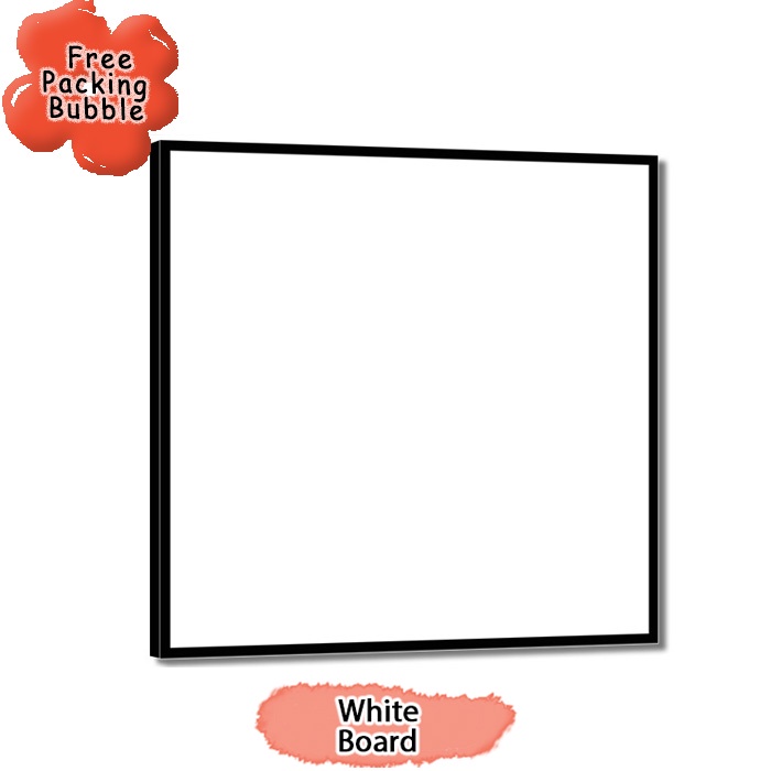 

White Board Melamin / Papan Tulis Putih Ukuran 50x50 cm