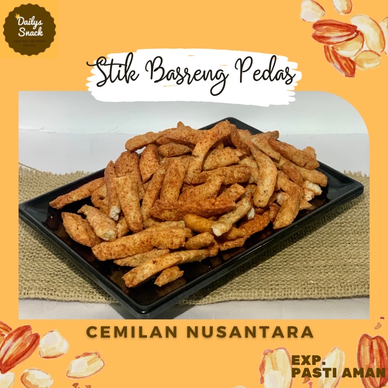 

SNACK KILOAN / MAKANAN RINGAN - STIK BASRENG PEDAS ASIN 80 GR