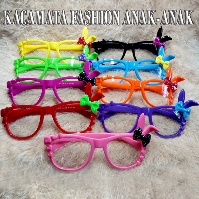 Baru Kacamata anak anak frame pita rabbit kaca mata anak fashion kacamata pita fashion lucu