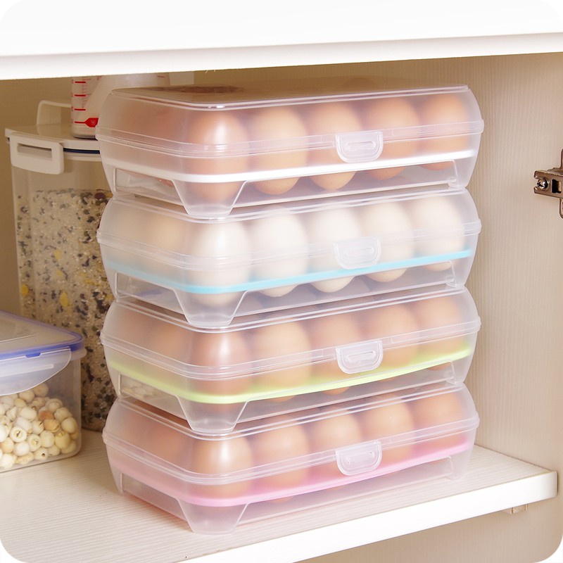 ☛TK☚ R570 Kotak Telur / Tempat Penyimpanan Telor/ Box Telur 15 Sekat / Egg organizer