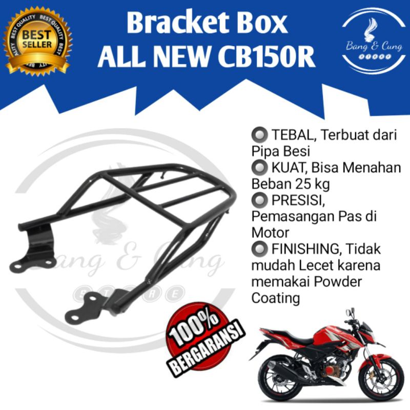B&C - Bracket Breket Braket Behel Begel Box Belakang Motor Honda New Cb150r LED Tebal Murah