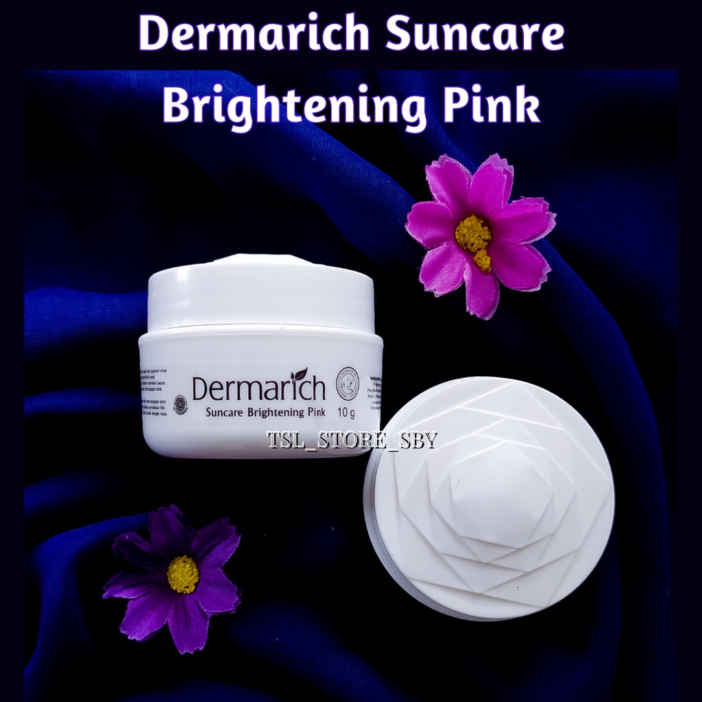 Dermarich Suncare Brightening Pink - Sunscreen Brightening - Cream Pagi Siang Mencerahkan