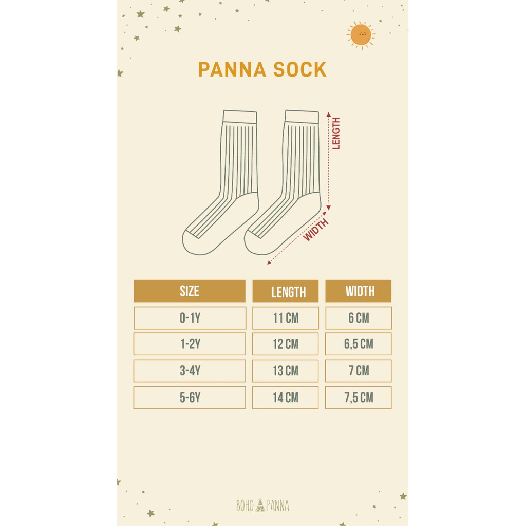 BohoPanna Alice Socks 0-6 Tahun Panna Socks Kaos Kaki Bayi Sock CBKS SO