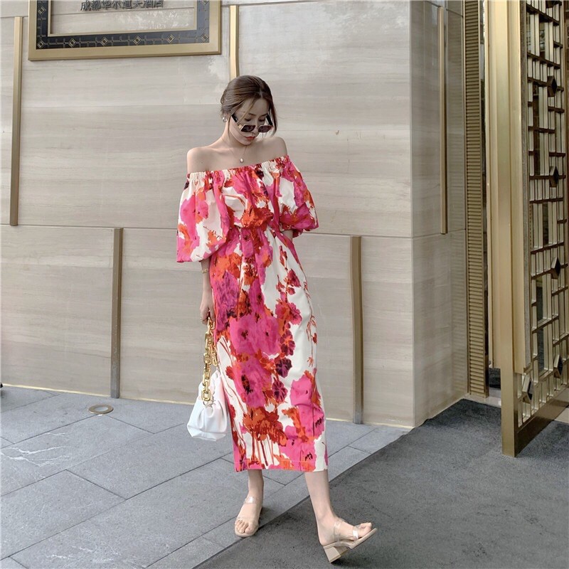TMBM Ko Moon Young Dress Terusan Bunga Flower Fiera TMBM Ko Moon Young Dress Terusan Bunga Flower Fiera
