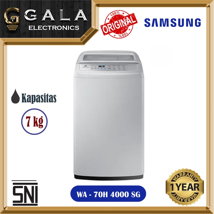 Mesin Cuci Samsung WA70H4000SW/SE 7Kg (Top Loading)