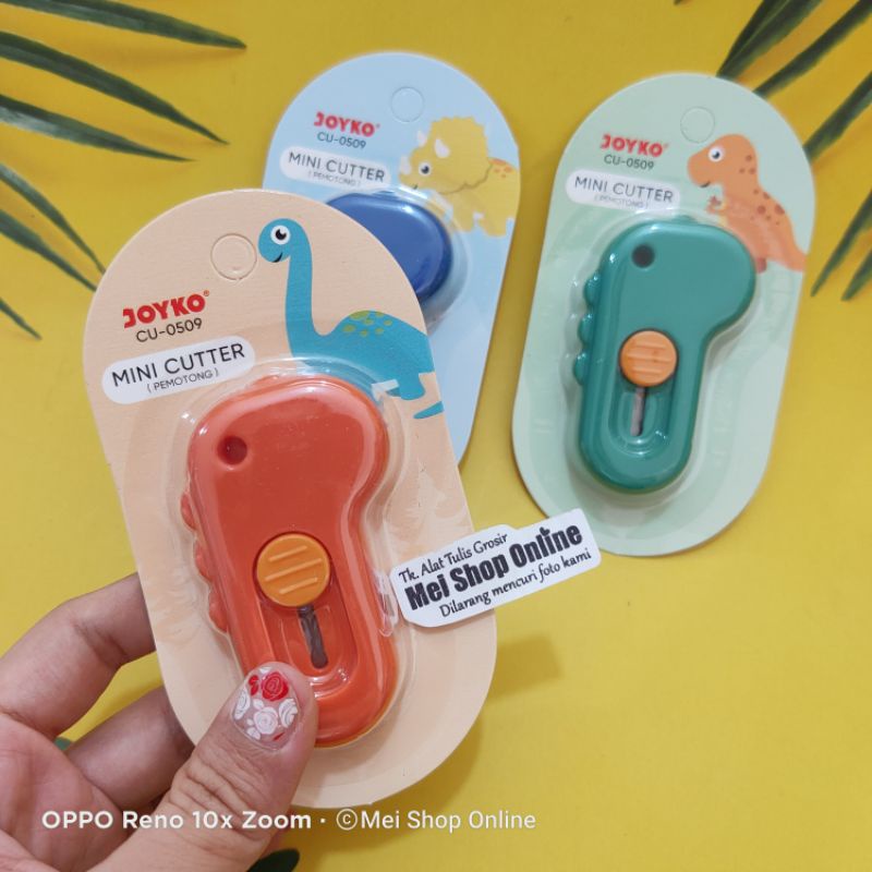 Cutter Mini Dino Lucu / Cutter Kecil Lucu Joyko CU0509