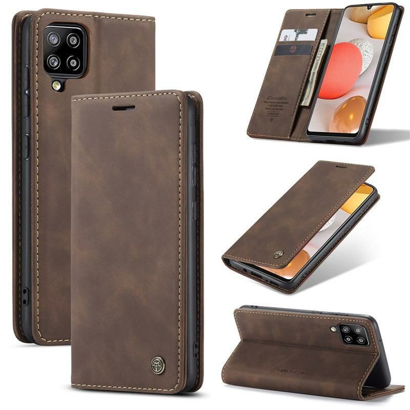 Flip Case Samsung A12 Original CASEME Leather Wallet Casing