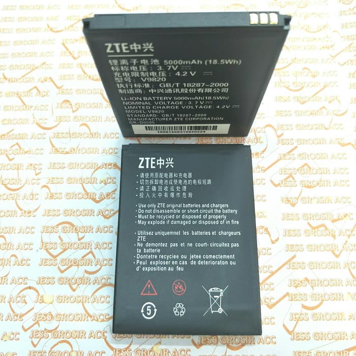 Baterai Battery Original ZTE Blade A5 Bolt V9820 4G Lte N986 Andromax V V1 V2 Li3823T43P3h735350