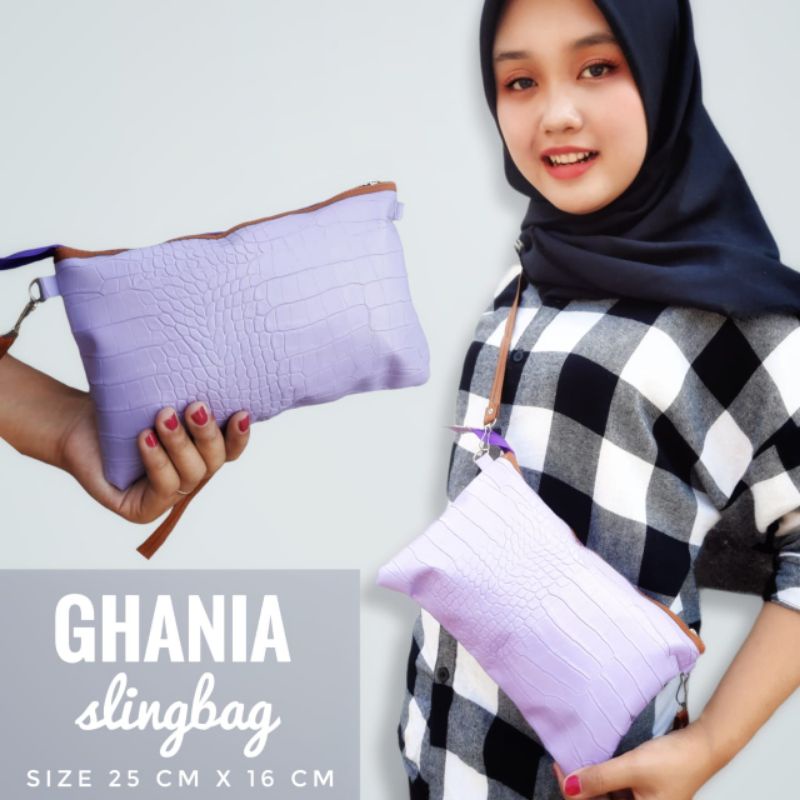 2in1 Slingbag Ghania snake - bisa jadi clutch-bisa jadi slingbag