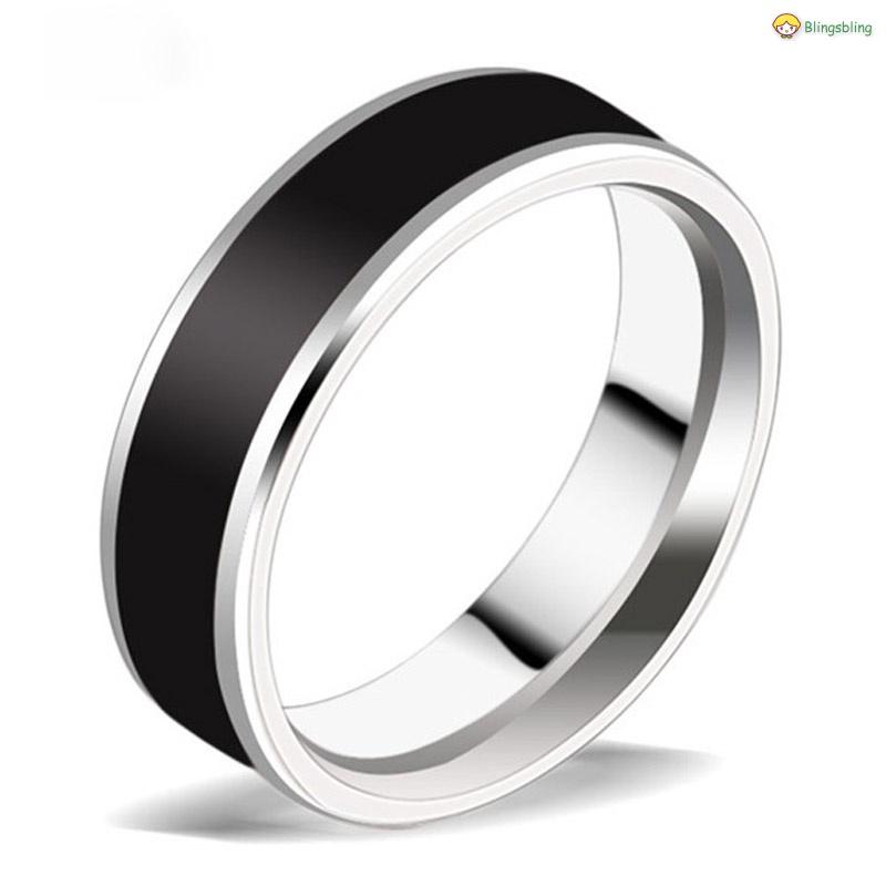  Cincin Titanium  Stainless Steel Warna Hitam untuk Pria 