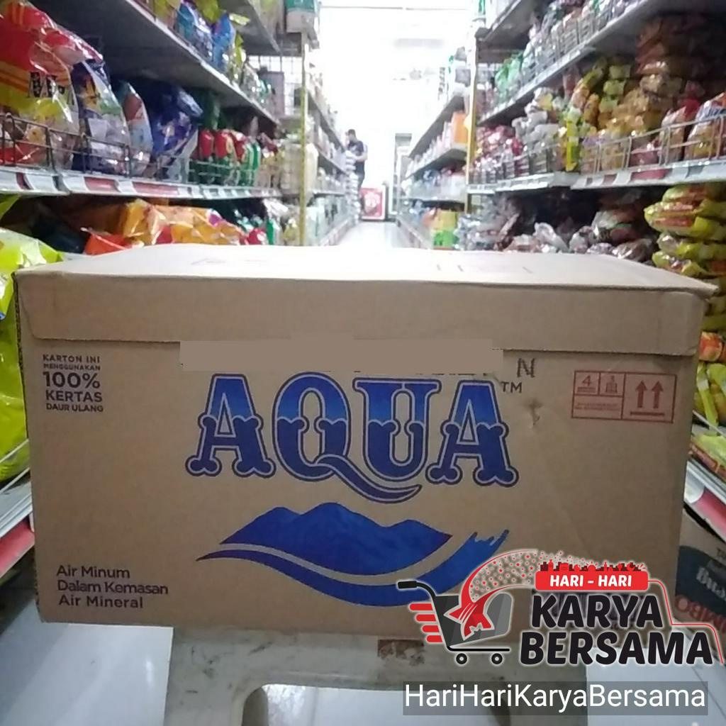 

MINUMAN AIR MINERAL AQUA ISI 24 BOTOL X 600ML - PER KARTON