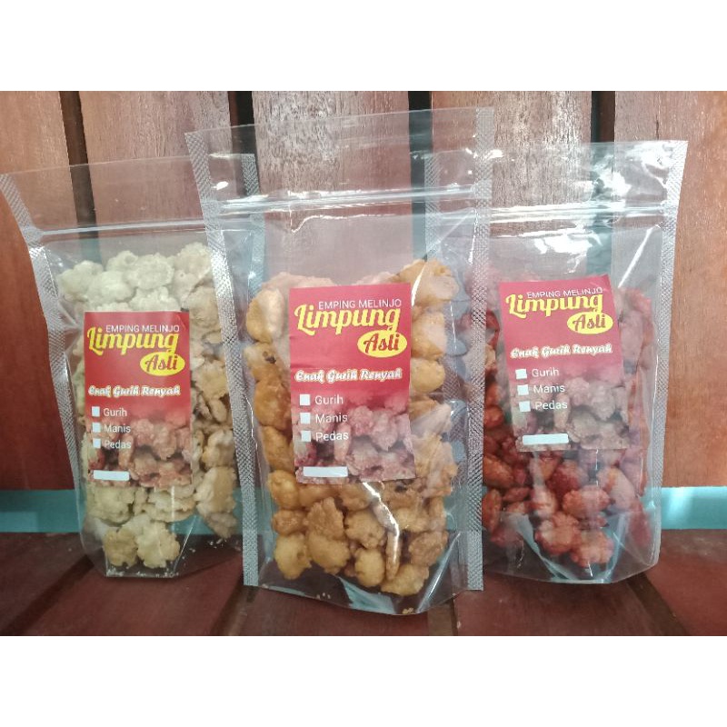 

100 GRAM EMPING MELINJO MANIS ASIN GURIH PEDAS SIAP MAKAN