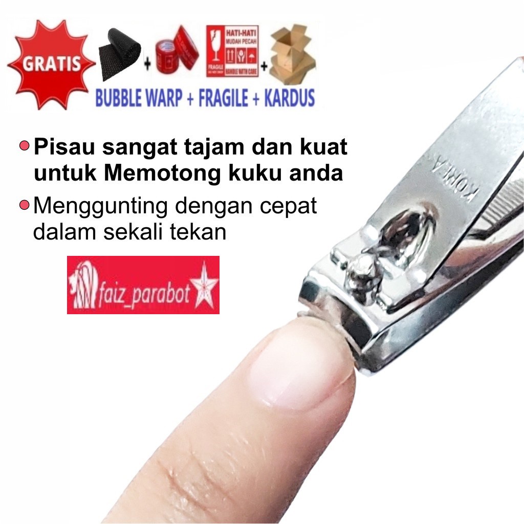 Gunting Kuku 777 Three Seven Besar Made In Korea NAIL Clipper Stainless Steel