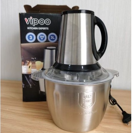 Blender Daging VIPOO V-6006 300W 3Liter Food Chopper Meat Grinder Alat Penggiling Daging Bumbu Sayur | FMS