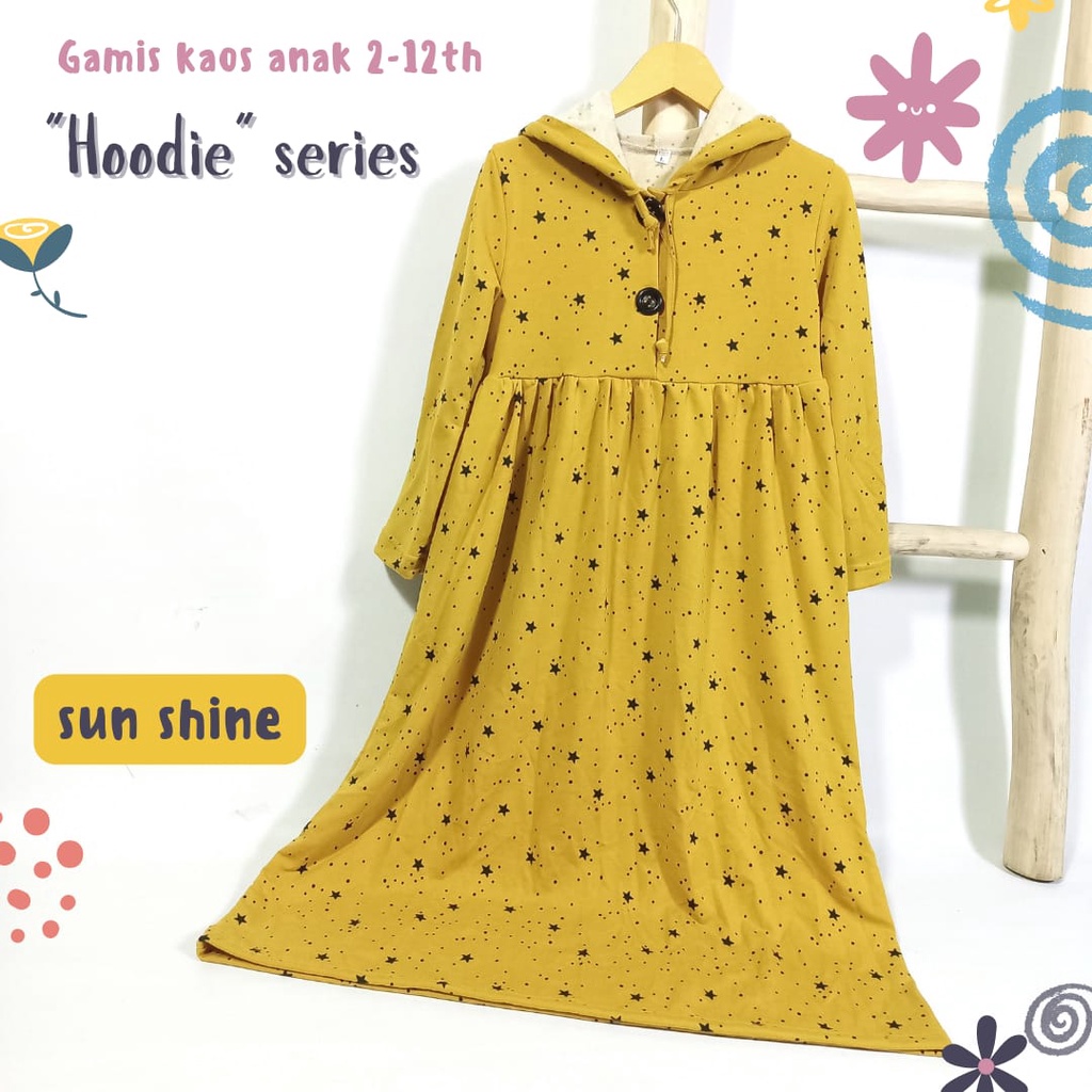 GAMIS KAOS ANAK 1-5 th (HOODIE series)/ GAMIS ANAK HARIAN (BAHAN KAOS SEDANG-TEBAL)