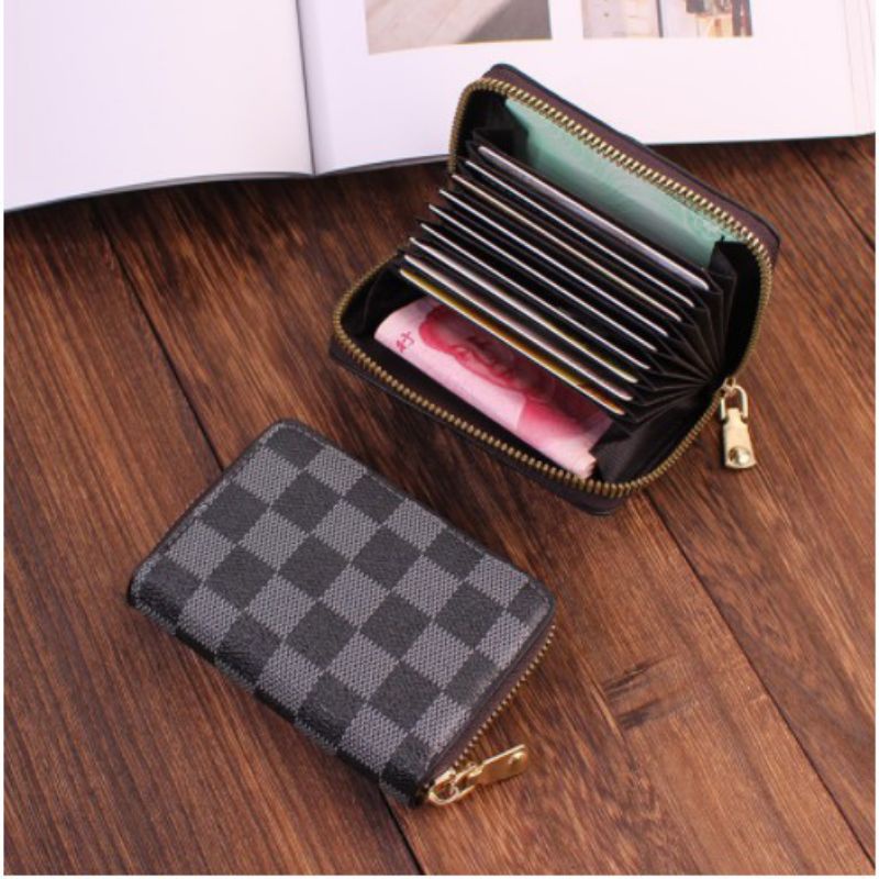 DOMPET KARTU IMPORT RESLETING DOMPET MINI WANITA IMPORT KOREA LV KOTAK MURAH PROMO