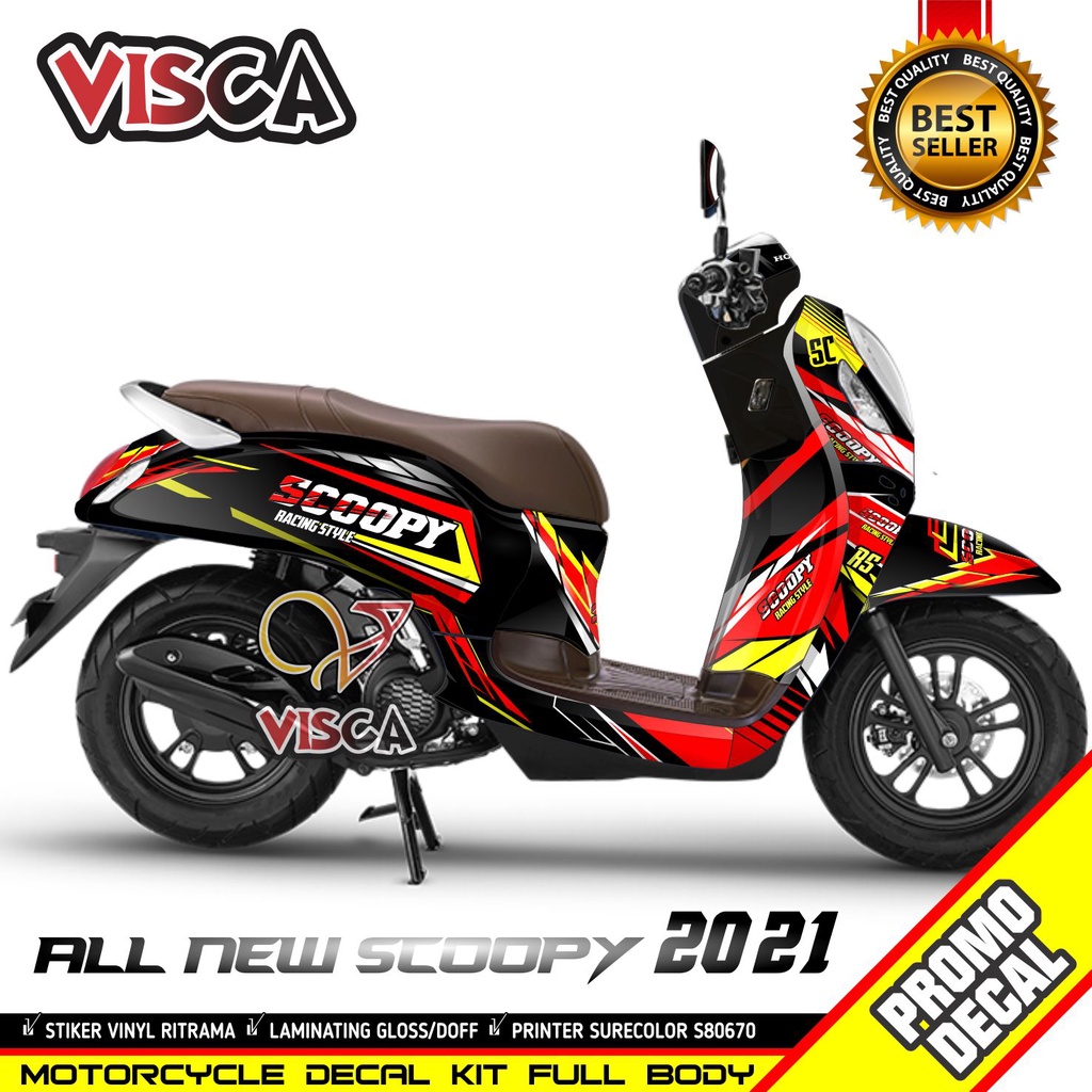 Decal Scoopy 2021 Full Body Stiker Scoopy 2021 Dekal Scoopy 2021 Road Racing