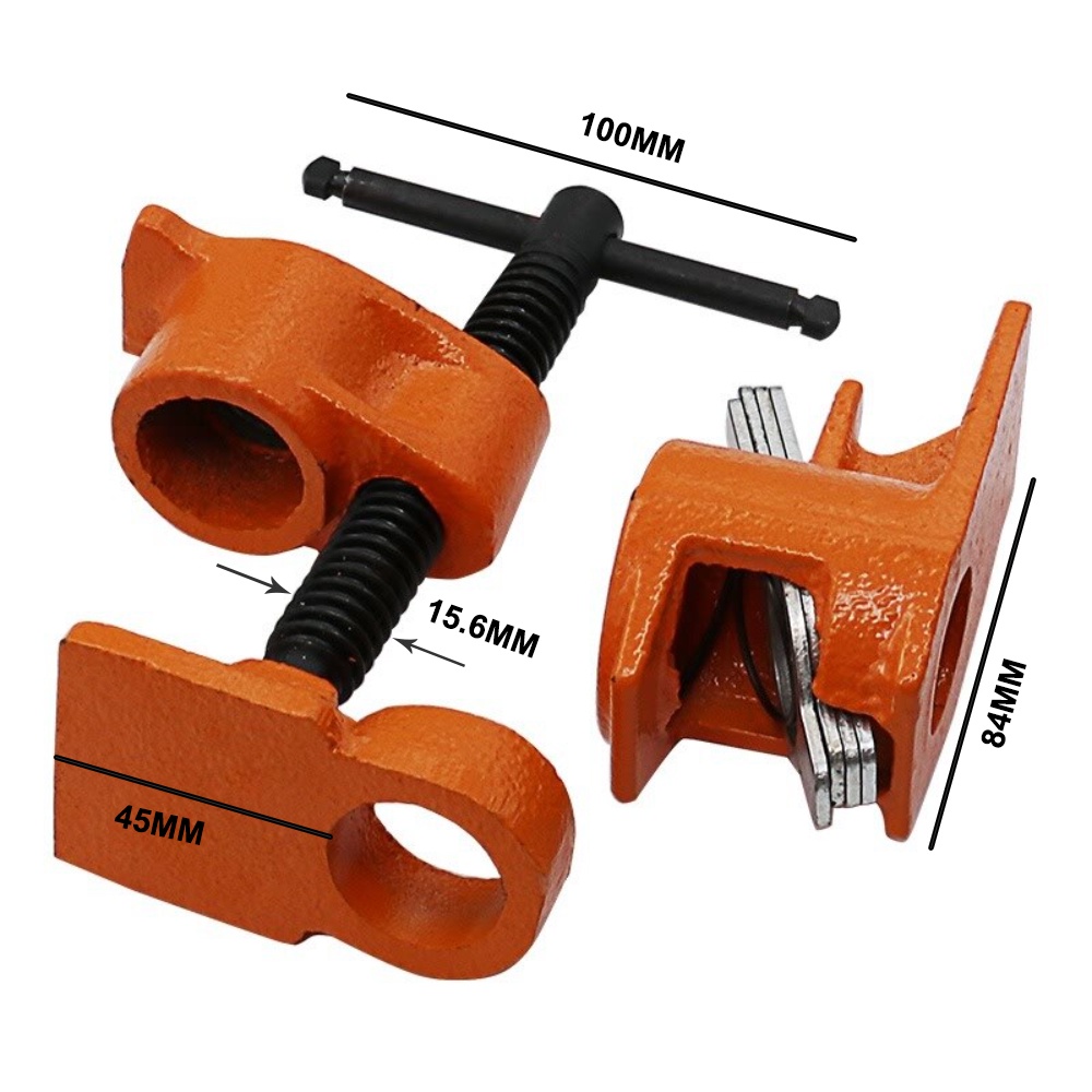 Pipe Clamp Fixture 3/4 klem press Papan Kayu Palet For Woodworking Clamp Project Tidak Termasuk Pipa