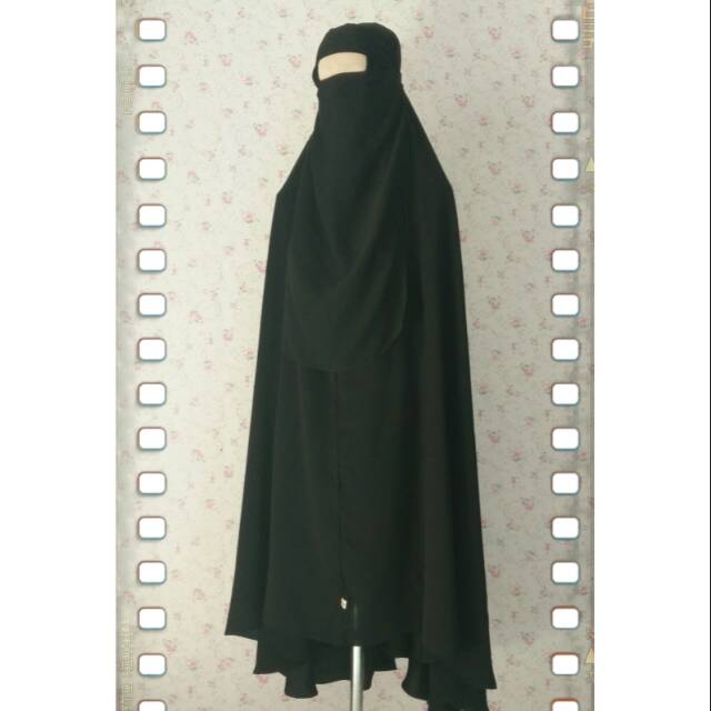 Khimar cadar bandana Jetblack