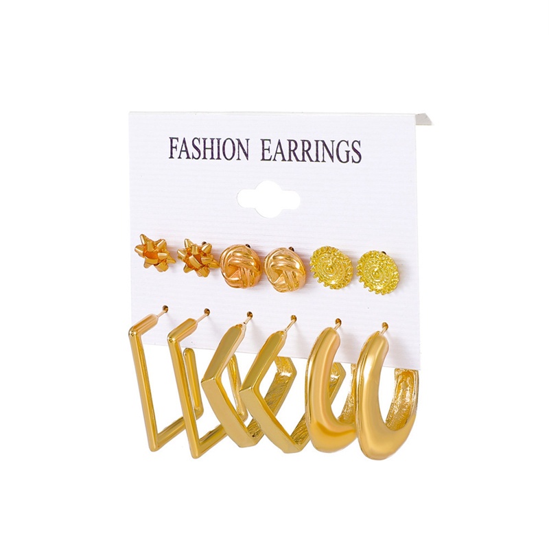 6 Pasang / Set Anting Hoop Desain Hati Butterfly Lingkaran Besar Aksen Mutiara Untuk Wanita