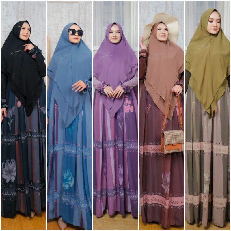 READY GAMIS SERLOTA  ELDEENA SYARI BY KANAYA GAMIS SERUTI GAMIS SET KHIMAR GAMIS KANAYA