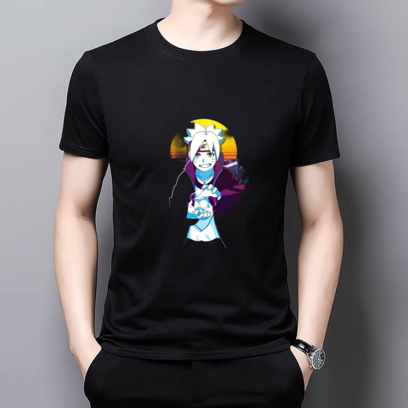 Lilipop Kaos Tshirt  Pria Naruto Shippuden Baju Distro Basic Lengan Pendek Cowok Kasual