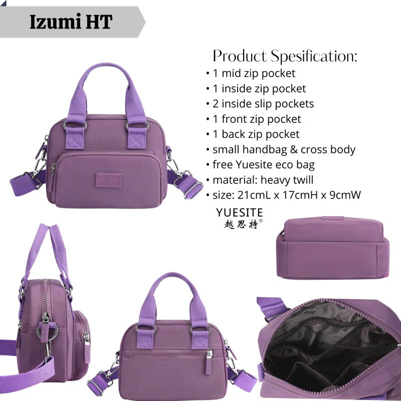 TAS SELEMPANG WANITA TENTENG YUESITE IZUMI HT ORI IMPORT HANDBAG CROSSBODY